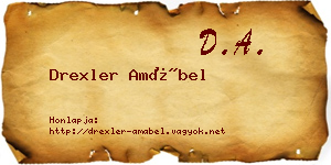 Drexler Amábel névjegykártya